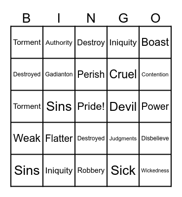 Pride Bingo Card