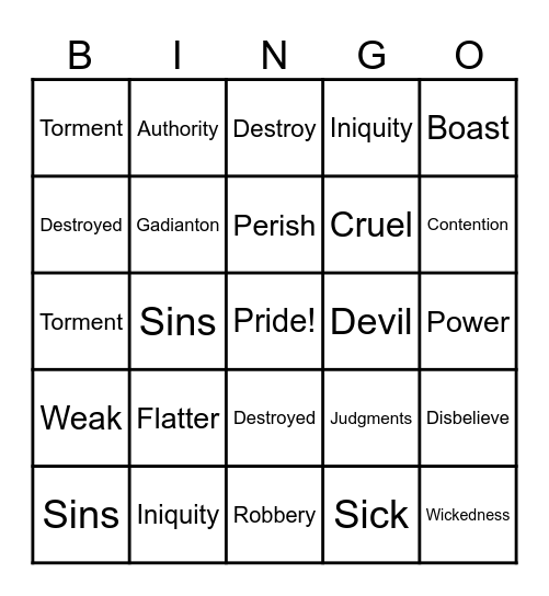 Pride Bingo Card