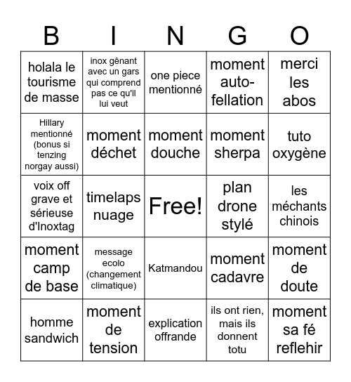 Bingo video Inox Bingo Card