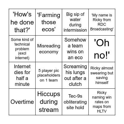 RickyDC bingo Card