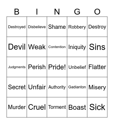 Pride Bingo Card