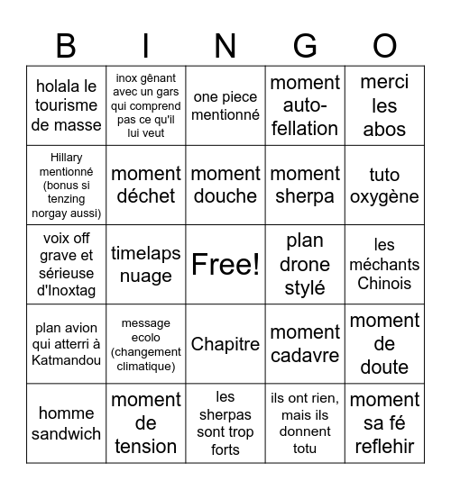 Bingo video Inox Bingo Card