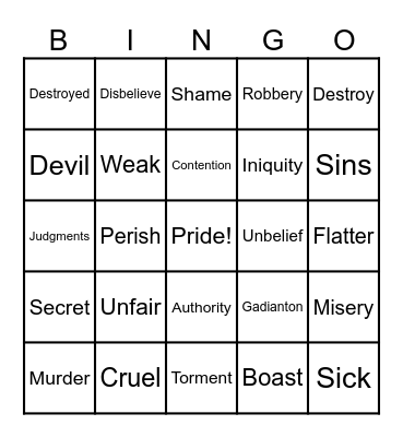 Pride Bingo Card