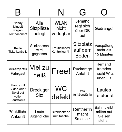 DBingo Card