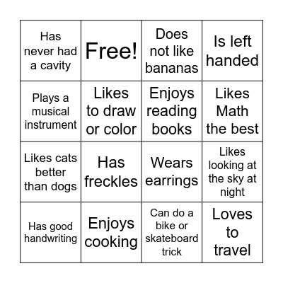 Bingo Card