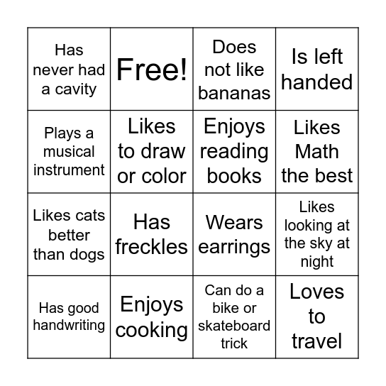 Bingo Card