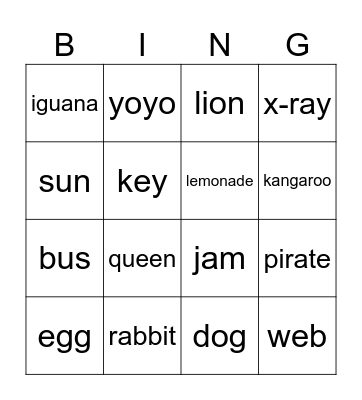 WORDS,WORDS, WORDS Bingo Card