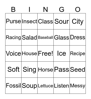 /s/ BINGO Card