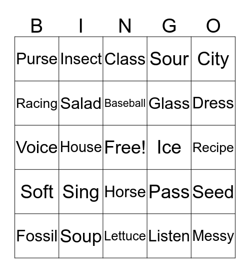 /s/ BINGO Card