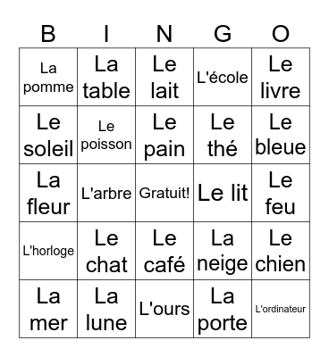 Alphabet et Prononciation Bingo Card