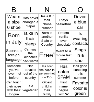 Bingo Card