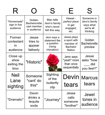 Final Jenn-ergy Bingo Card