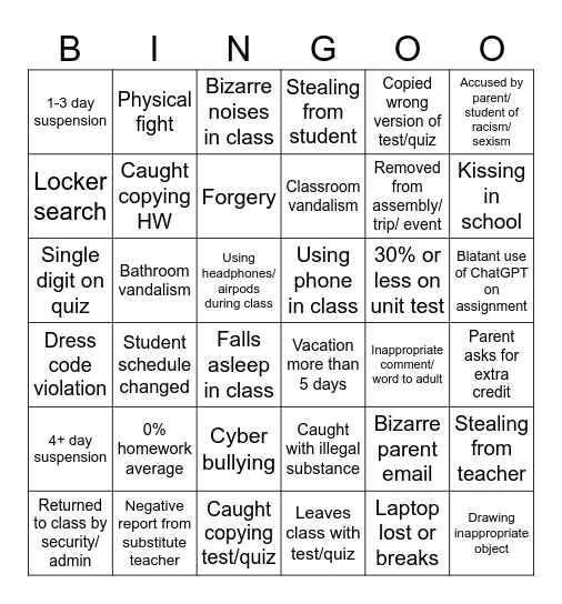 BINGO Card