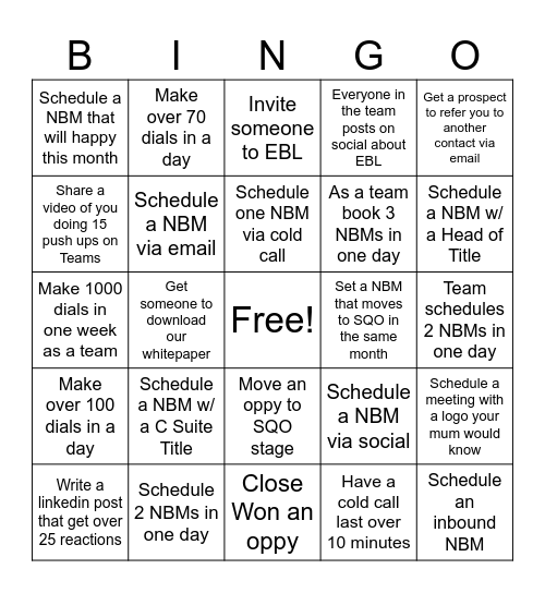 NN Bingo Card