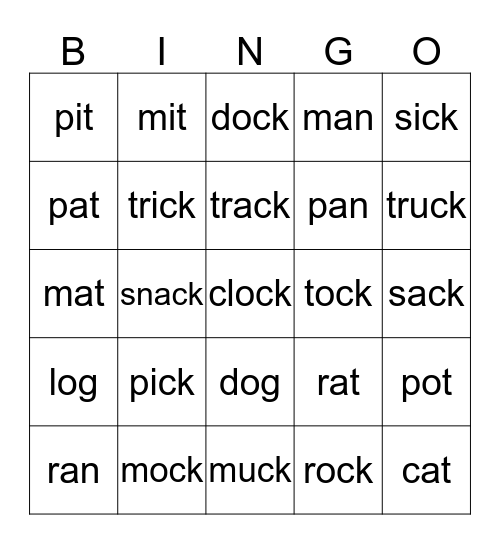 -CK Bingo Card