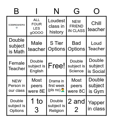 2024-2025 Bingo Card