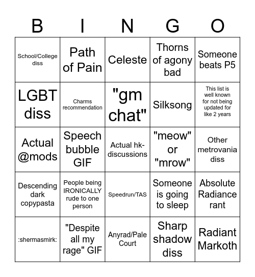 Hk-diss bingo Card