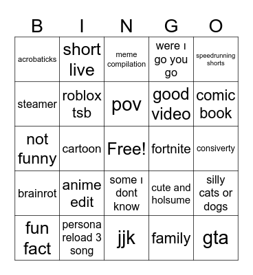 ultimate bingo chanlege Bingo Card