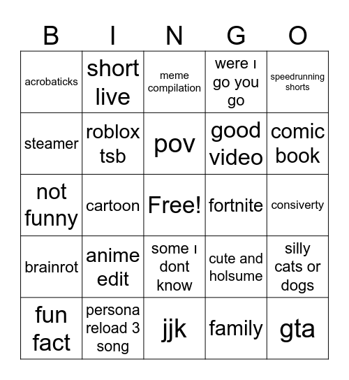 ultimate bingo chanlege Bingo Card