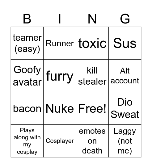 Realm Rampage Bingo Card