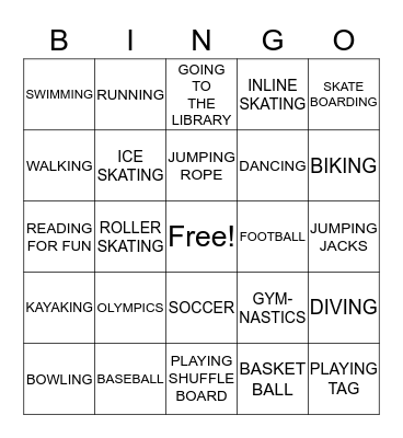 ON YOUR MARK GET SET   READ!!!   Bingo Card