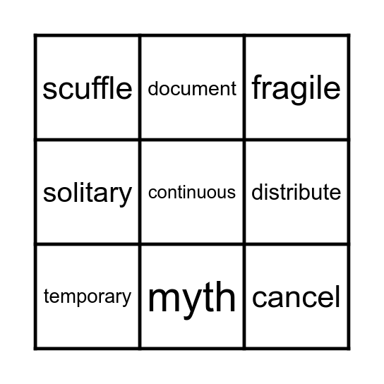 5th - Sadlier Unit 1 Bingo Card