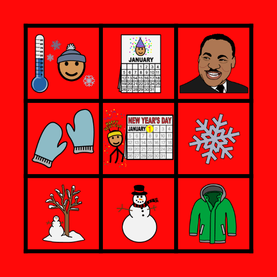 January Bingo Card