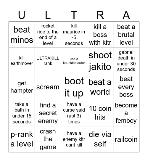 ULTRABINGO Card