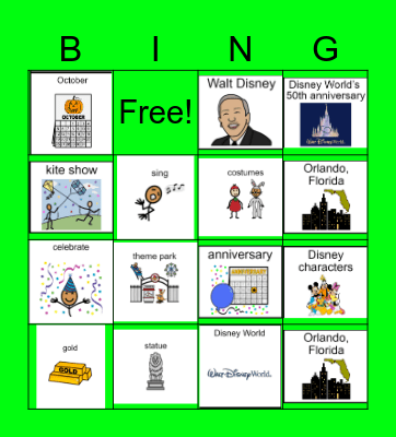 N2Y Bingo! Disney Bingo Card