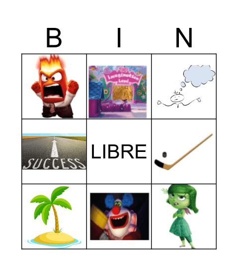 INTENSAMENTE Bingo Card