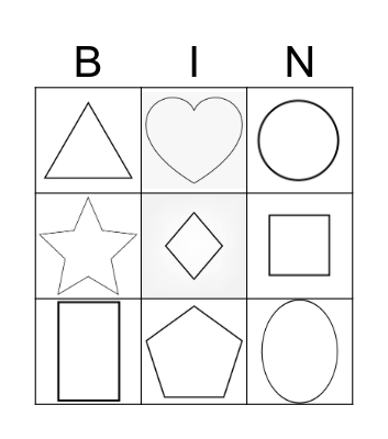 Bingo Shapes Bingo Card