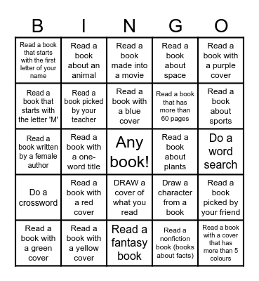 READING BINGO Card