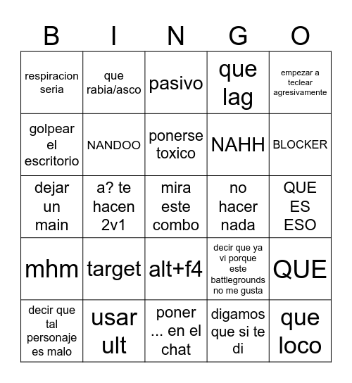 Jesus bobito bingo Card