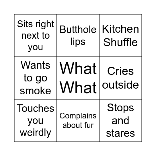 Nana Bingo Card