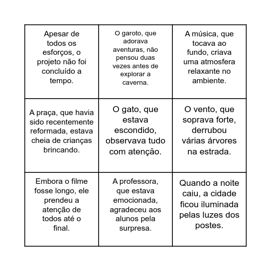 BINGO DE LETRAS Bingo Card