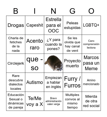 Rare Bingo Card