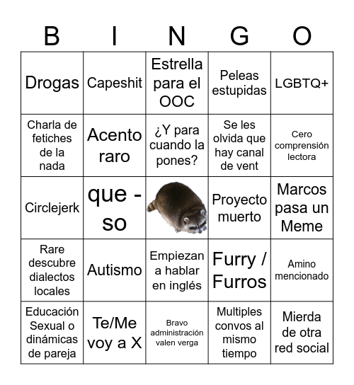 Rare Bingo Card