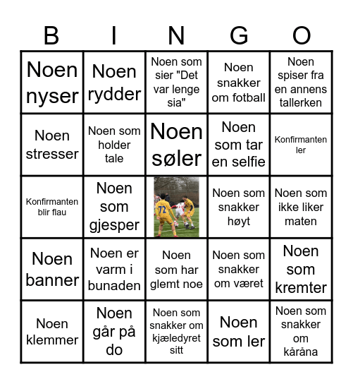 Konfirmasjon Marius Terjesen Altenborg Bingo Card