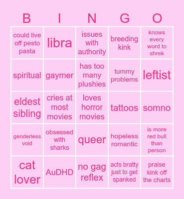Sweets Bingo <3 Bingo Card