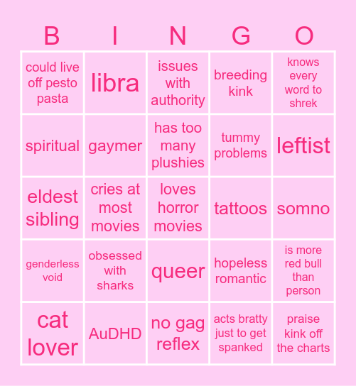 Sweets Bingo <3 Bingo Card