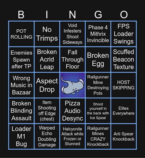 SOTS BUG BINGO!!! Bingo Card