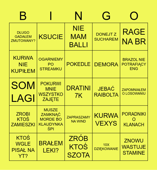 BINGO BYK MATEO DAY 2 Bingo Card