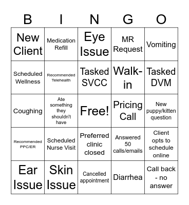 Monday Bingo! Bingo Card