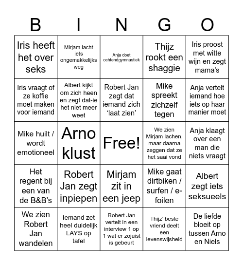 B&B VOL BINGO! Bingo Card