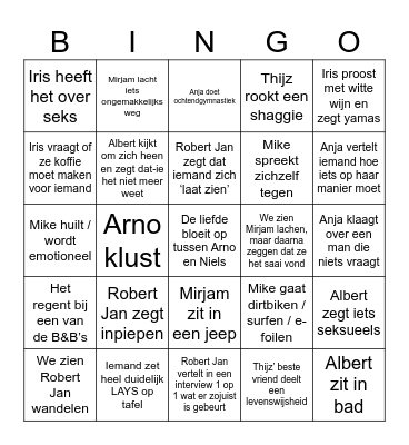 B&B vol Bingo Card