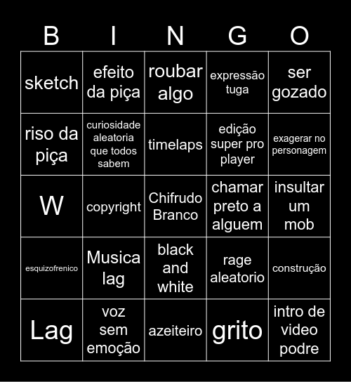 MustHell Bingo Card