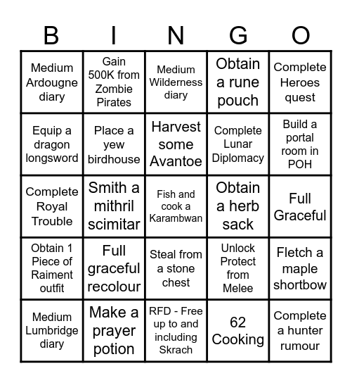 Decubital Progression 1 Bingo Card