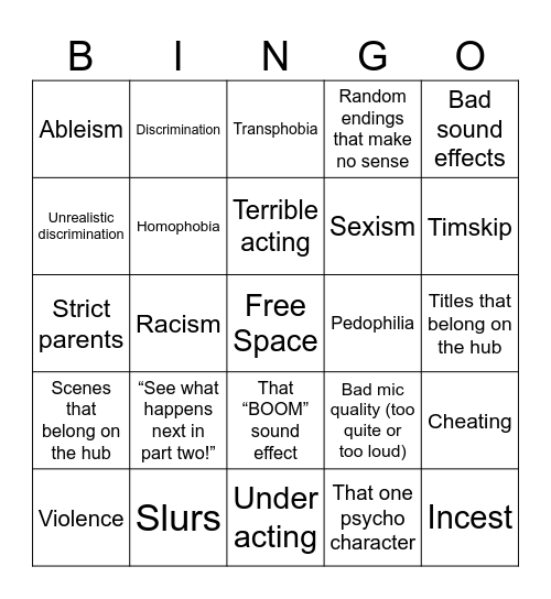 Tomorrow’s Teachings Bingo Card