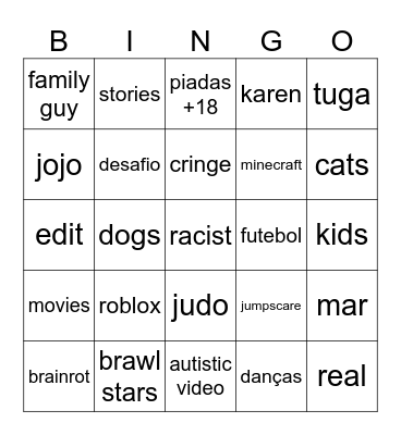 insta reels bingo Card
