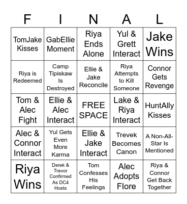 DCAS EP21 Bingo (made by @RqwedrTweets) Bingo Card